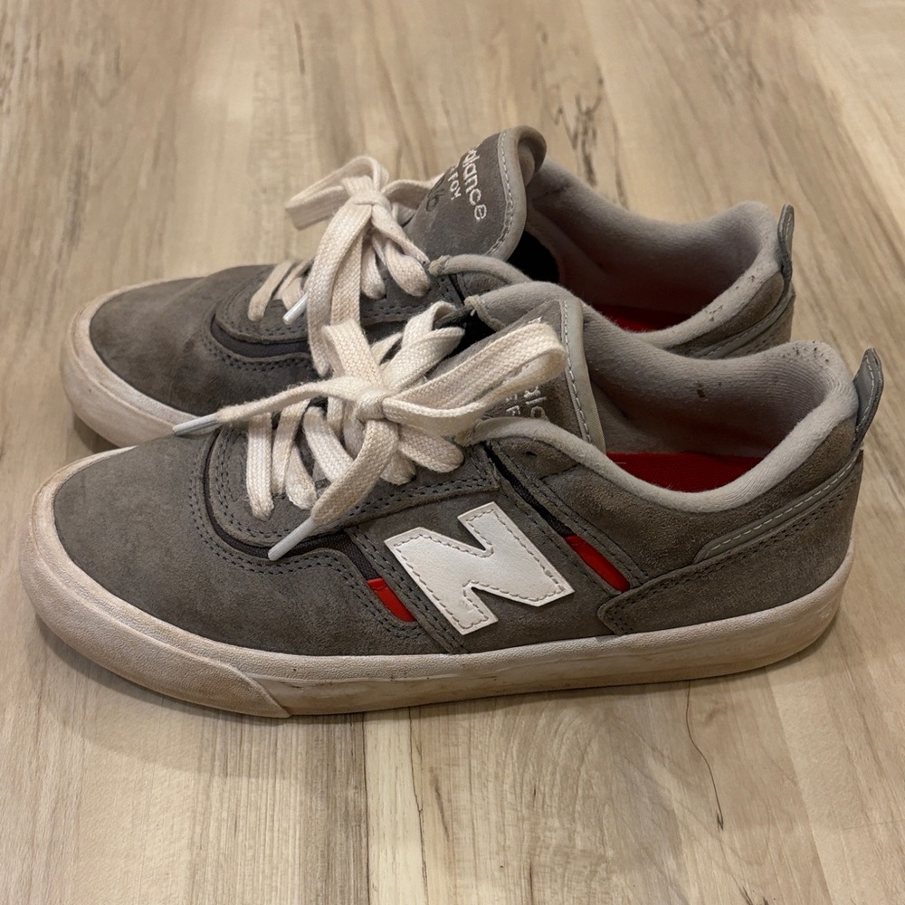 New Balance Gray and White Sneakers